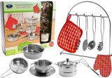 KicsiKocsiBolt Rozsdamentes acél edénykészlet gyermekeknek 23 darabos 6722