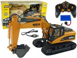 KicsiKocsiBolt Sárga lánctalpas RC Excavator 1:14 Távvezérlésű 15446