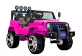 KicsiKocsiBolt SUNSHINE JEEP 12V ,4 motoros Elektromos kisautó  pink 6588