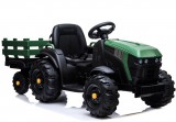 KicsiKocsiBolt Traktor pótkocsival elektromos BDM0925 Zöld 4170