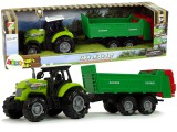 KicsiKocsiBolt Traktor Trailer Sound Green Farm 11110