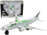 KicsiKocsiBolt Utasszállító repülőgép Fehér, zöld elemekkel Hajtás Fények Hang 10400