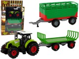 KicsiKocsiBolt Zöld 15 cm Traktor 23 cm pótkocsival  15222