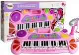 KicsiKocsiBolt Zongora mikrofonnal Pink 31 gombos Állati hangok USB 6881