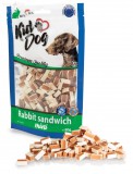 KidDog jutalomfalat kutyáknak - Rabbit sandwich Mini - mini szendvics nyúl 60% tőkehal 34% 80g