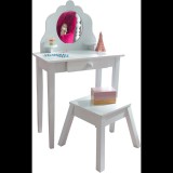 KidKraft Fa Tükrös fésülködőasztal székkel - Fehér (25903)