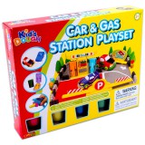 Kids Toys Színes gyurma készlet - benzinkút, 4 tégelyes