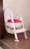 KidsKit WC fellépő lépcső, bili és szűkítő, 3 az 1-ben, fehér-rózsaszín-pink