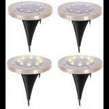 KIK KX4964 Garden solar lamp 8 LED 4 pcs warm white (48097)