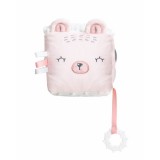 Kikkaboo plüss, készségfejlesztő játékkocka, Bear With Me - pink