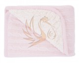 Kikkaboo takaró pamut kétoldalas kötött/sherpa 75x100cm világos rózsaszín