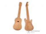 Kikkerland kínálótál gitáros, fa, 2 db-os szett