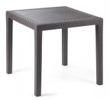 King asztal rattan hatású antracit 79x79x72 cm