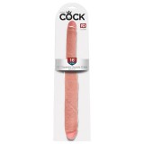 King Cock 16 Tapered - élethű dupla dildó (41cm) - natúr