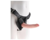 King Cock 7 - felcsatolható dildó hámmal (fekete)