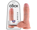 King Cock 8 herés dildó (20 cm) - natúr