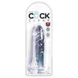 King Cock Clear 6 - tapadókorongos dildó (15cm)