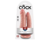 King Cock Double Penetrator - élethű dupla dildó (natúr)
