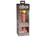 King Cock Elite 6 - élethű vibrátor 15cm (sötét natúr)