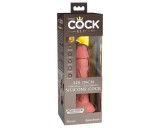 King Cock Elite 6 - tapadókorongos vibrátor (15cm) - natúr