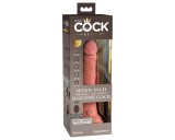 King Cock Elite 7 - tapadókorongos, rádiós vibrátor 18cm - natúr