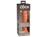 King Cock Elite 8 - élethű vibrátor 20cm (sötét natúr)