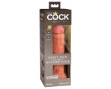 King Cock Elite 8 - tapadókorongos dildó (20cm) - sötét natúr