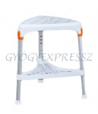 KING Három lábú zuhanyszék fürdetőszék 150 kg-ig FEHÉR