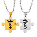 King & Queen acél páros nyaklánc