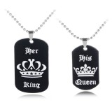 King - Queen dögcédulás páros nyaklánc