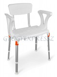 KING SS1BA-KN Zuhanyszék fürdetőszék 150 kg-ig FEHÉR