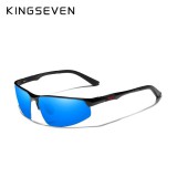 KINGSEVEN extravagáns sportos férfi napszemüveg, kék tükörlencsével