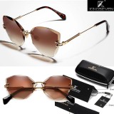 KINGSEVEN keret nélküli színátmenetes női napszemüveg, barna