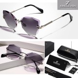 KINGSEVEN keret nélküli színátmenetes női napszemüveg, fekete