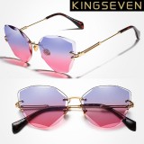 KINGSEVEN keret nélküli színátmenetes női napszemüveg, színes