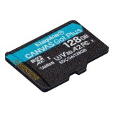 Kingston 128GB microSDXC Canvas Go Plus Gen4 Class 10 UHS-I U3 adaper nélkül SDCG4/128GBSP