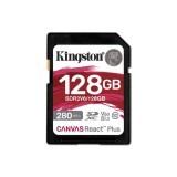 Kingston 128GB SDXC Canvas React Plus Class 10 UHS-II U3 V60 SDR2V6/128GB