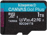 Kingston 1TB microSDXC Canvas Go Plus Gen4 Class 10 UHS-I U3 V30 adapter nélkül SDCG4/1TBSP
