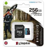 Kingston 256GB Canvas Go! Plus Class10 UHS-I U3 V30 A2 microSDXC memóriakártya