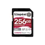Kingston 256GB SDXC Canvas React Plus Class 10 UHS-II U3 V60 SDR2V6/256GB