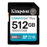 Kingston 512GB Canvas Go Plus Gen4 Class 10 UHS-I U3 V30 SDG4/512GB