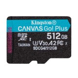 Kingston 512GB microSDXC Canvas Go Plus Gen4 200R Class10 U3 A2 adapter nélküli SDCG4/512GBSP