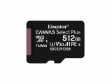 Kingston 512GB microSDXC Canvas Select Plus Class 10 100R A1 V30 C10 Card adapter nélkül SDCS2/512GBSP