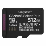 Kingston 512GB microSDXC Canvas Select Plus Gen3 Class 10 UHS-1 A1 V30 adapter nélkül SDCS3/512GBSP