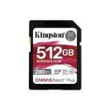 Kingston 512GB SDXC Canvas React Plus Class 10 UHS-II U3 V60 SDR2V6/512GB