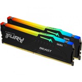 Kingston 64GB DDR5 5200MHz Kit(2x32GB) Fury Beast RGB Black KF552C40BBAK2-64
