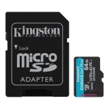Kingston 64GB microSDXC Canvas Go! Plus 170R A2 U3 V30 Card + adapterrel (SDCG3/64GB) - Memóriakártya