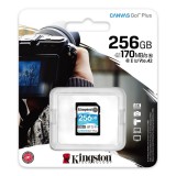 KINGSTON CANVAS GO PLUS SDXC 256GB CL10 UHS-I U3 V30 (170 MB/s olvasási sebesség)
