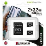 Kingston Canvas Select Plus 32GB microSDHC 2 pack (SDCS2/32GB-2P1A)