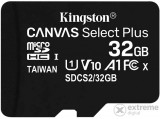 Kingston Canvas Select Plus 32GB MicroSDHC memóriakártya, class 10